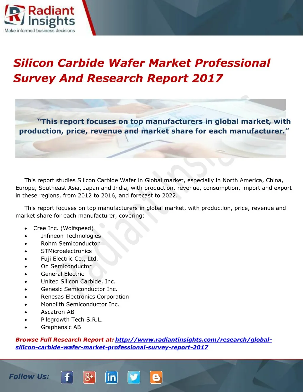 silicon carbide wafer market professional survey