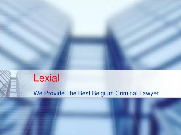 Belgium Criminal Lawyer
