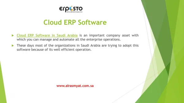 Move your business to new cloud of success with Erpisto Cloud ERP Software in Saudi Arabia