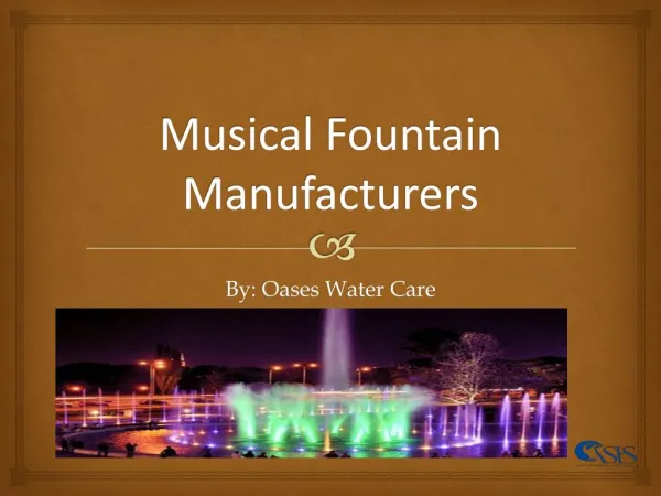 Musical Fountain Manufacturers