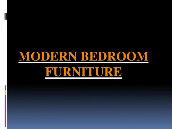 Modern Bedroom Furniture | Modernkaribou