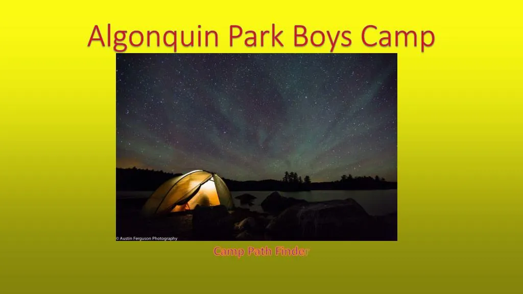 algonquin park boys camp