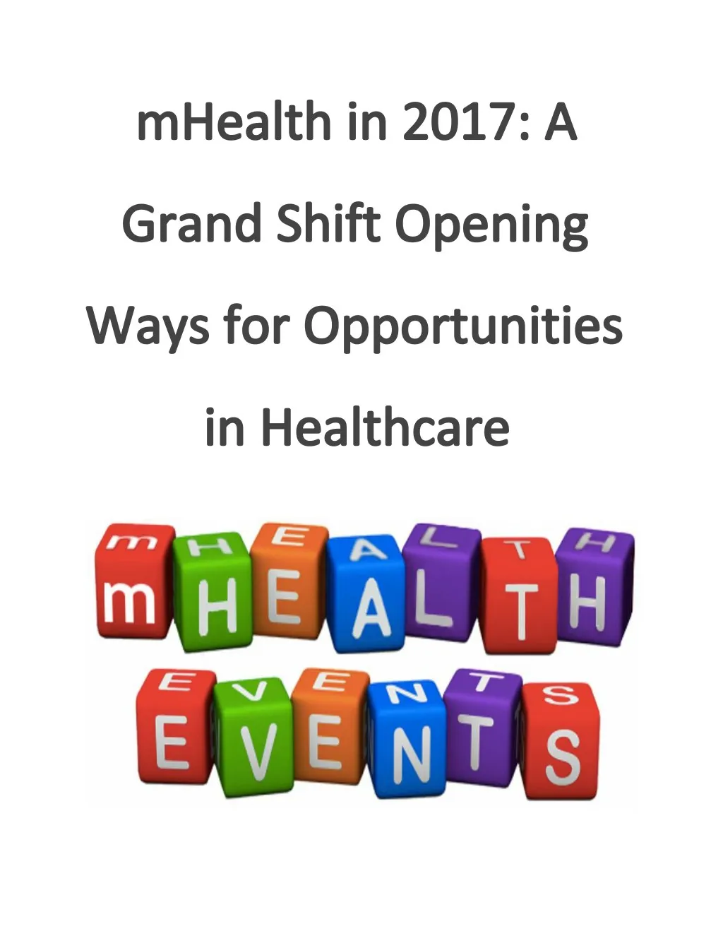 mhealth in 2017 a mhealth in 2017 a