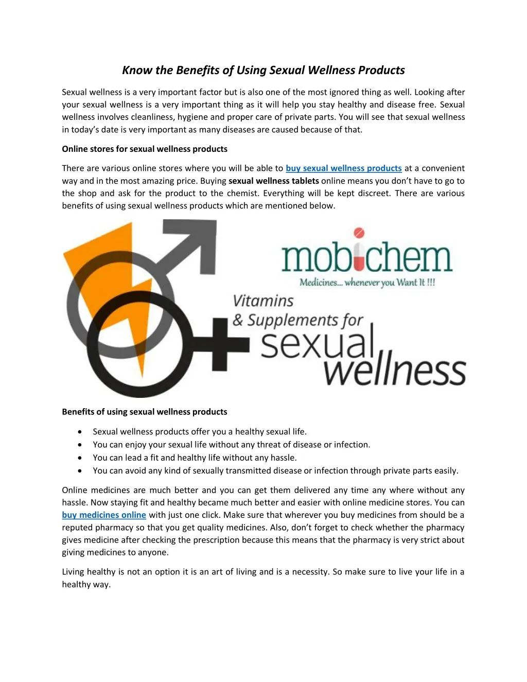 know the benefits of using sexual wellness