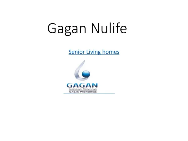 Senior living homes in India| Gagan Properties