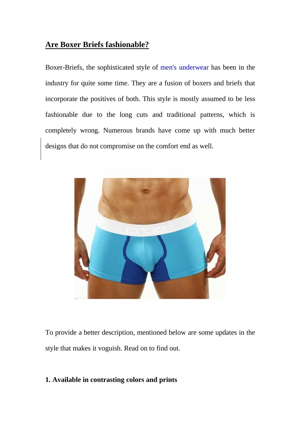 are boxer briefs fashionable