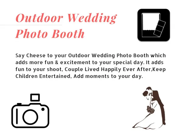 Add Fun To Your Wedding- Say Cheese Photo Booths