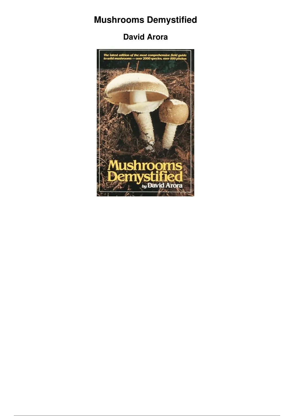 mushrooms demystified