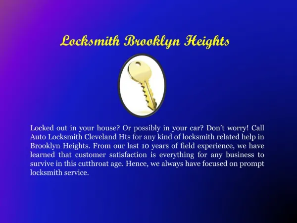 Locksmith cleveland heights