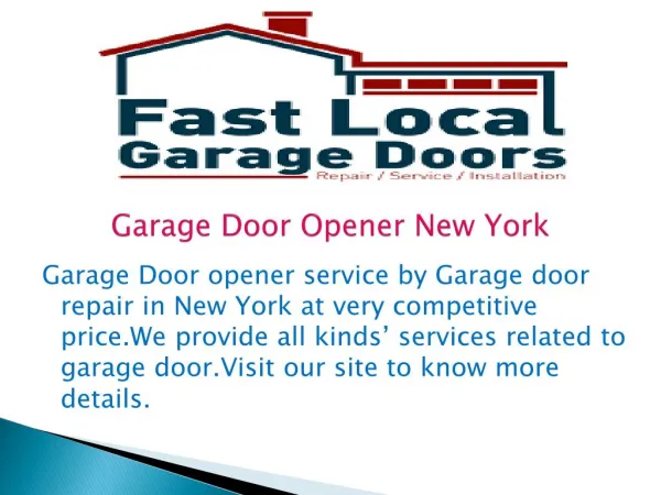 Garage Door Opener New York