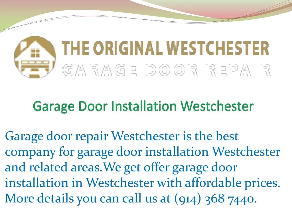 garage door installation westchester