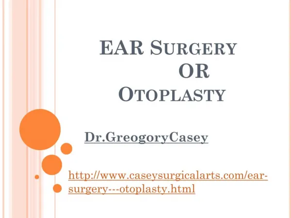 Otoplasty - Dr. Gregory Casey