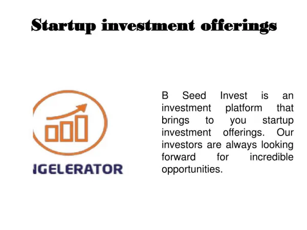 Investment for credited investor