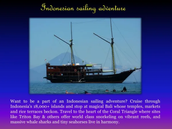 Indonesia sailing trips