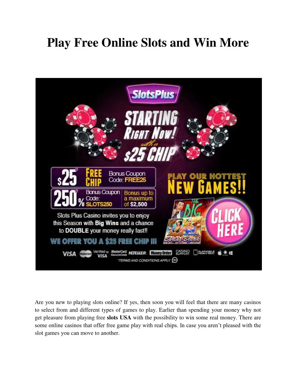 play free online slots and win more
