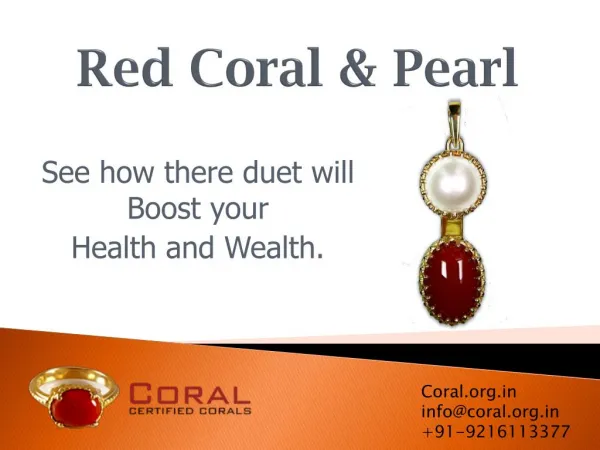 Red Coral and Pearl Combination