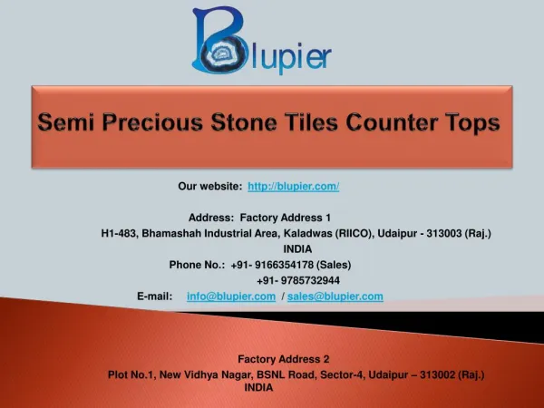 Semi Precious Stone Tiles Counter Tops