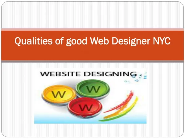 Qualities of good Web Designer NYC