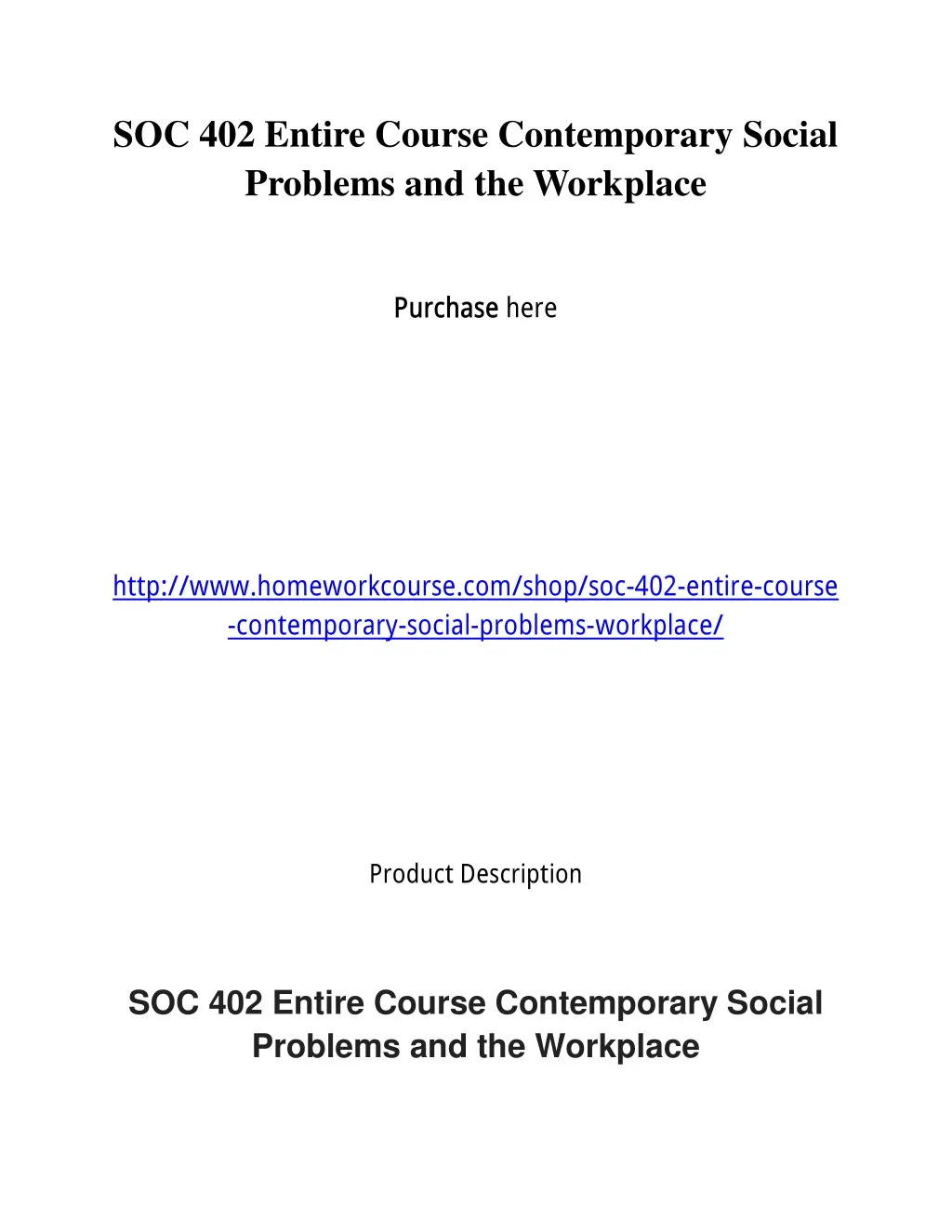 soc 402 entire course contemporary social