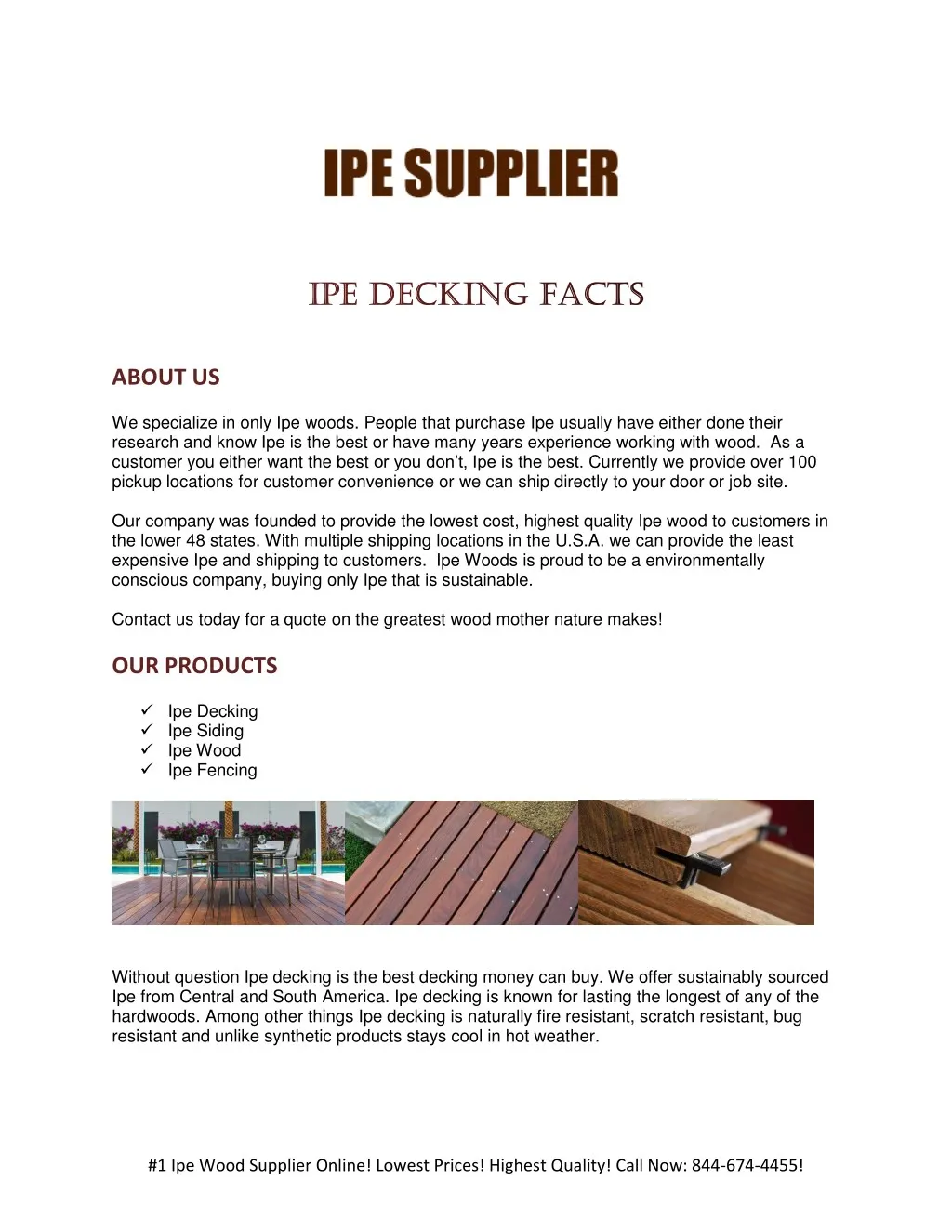 about us we specialize in only ipe woods people