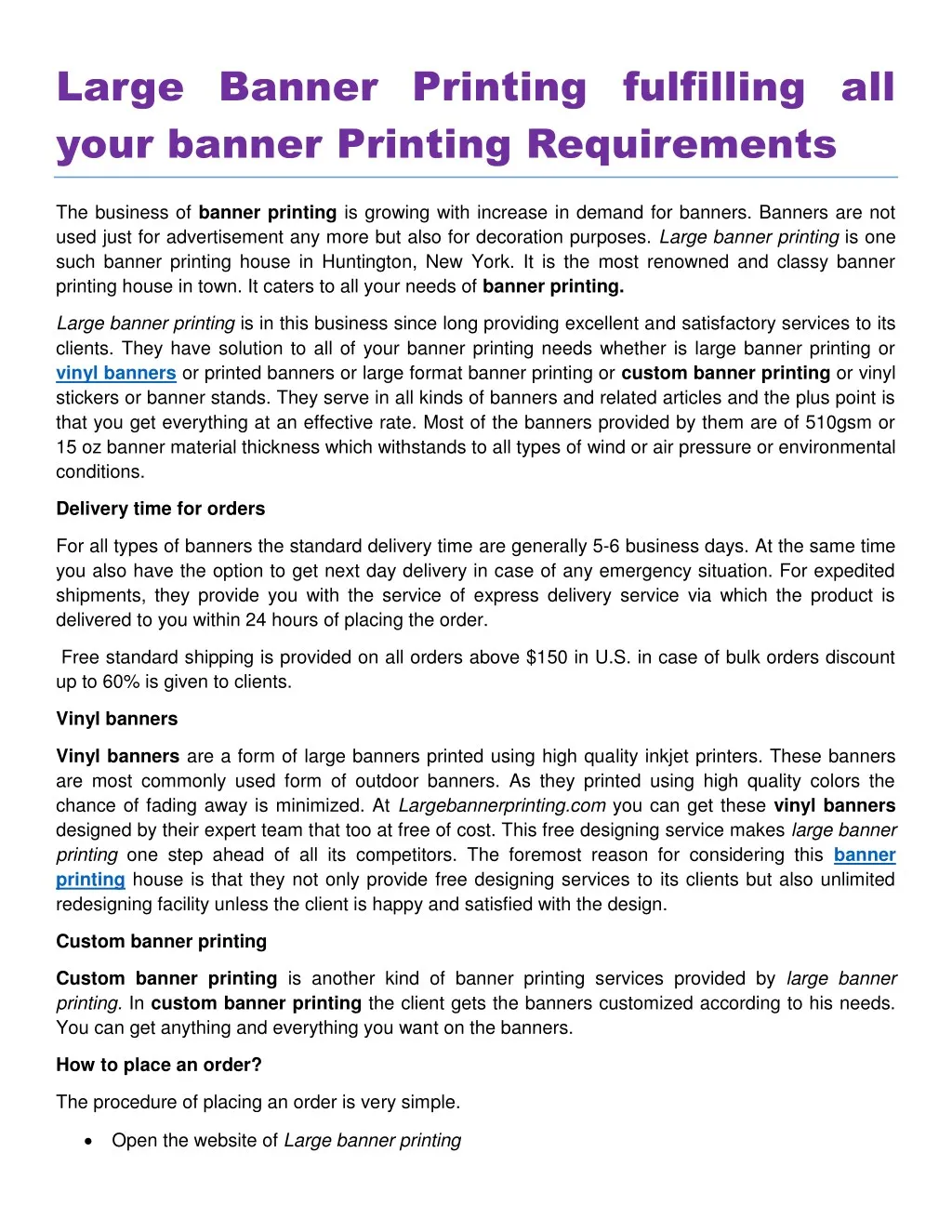 large banner printing fulfilling all your banner