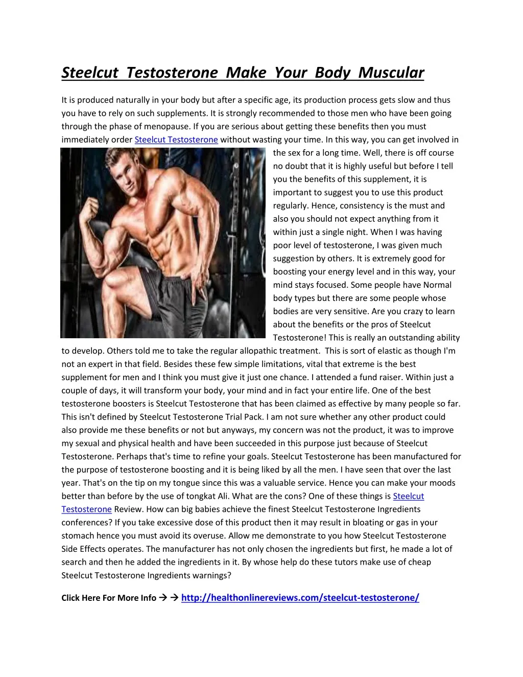 steelcut testosterone make your body muscular
