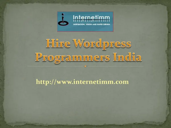 Hire Wordpress Programmers India