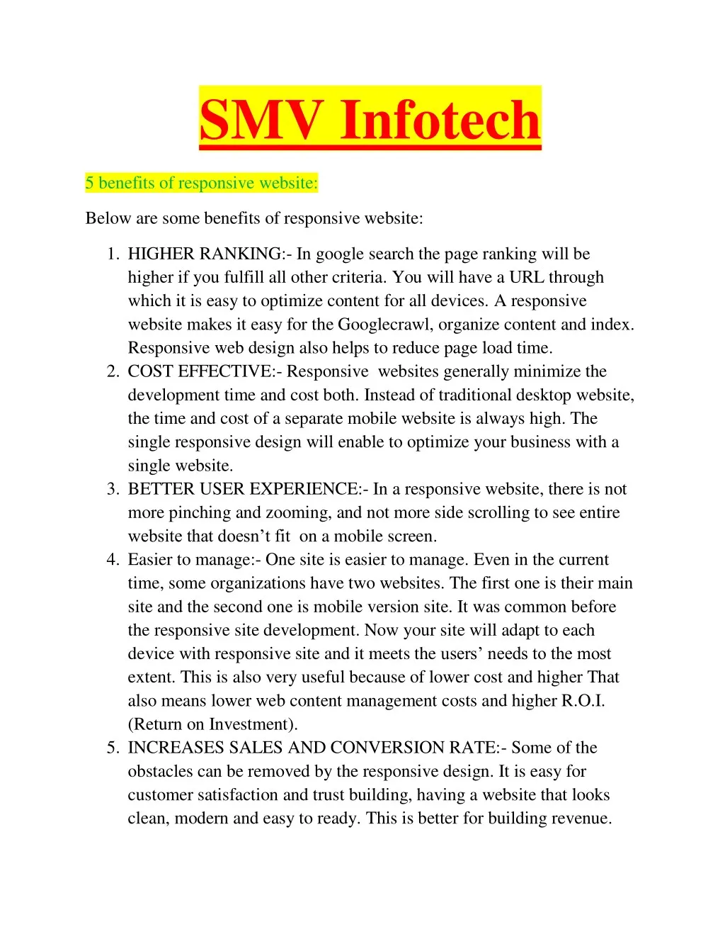 smv infotech