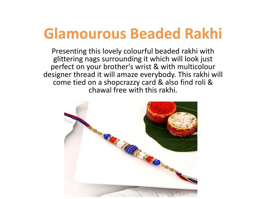 glamourous beaded rakhi