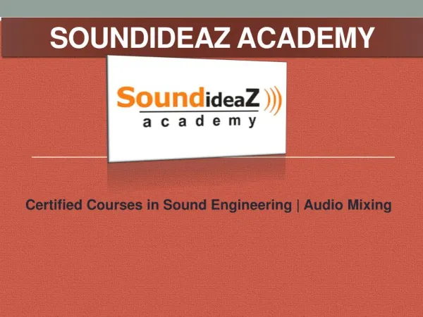 Music Production Courses - SoundIdeaz Academy