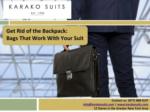 Get Rid of the Backpack: Bags That Work With Your Suit