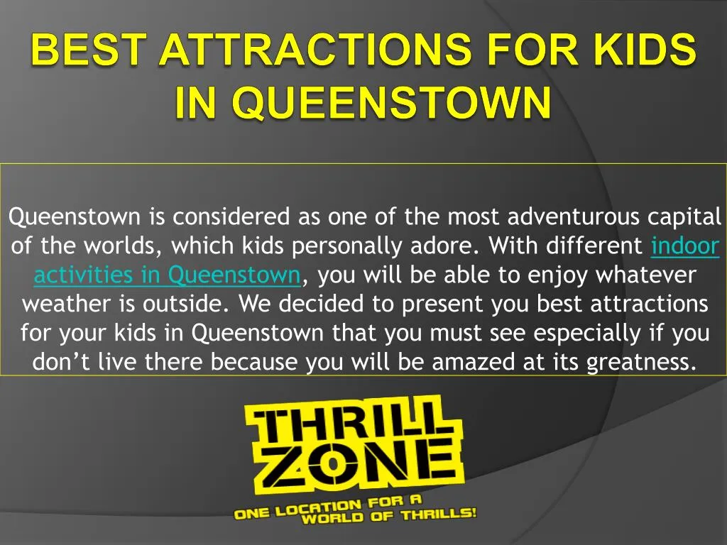best attractions for kids in queenstown