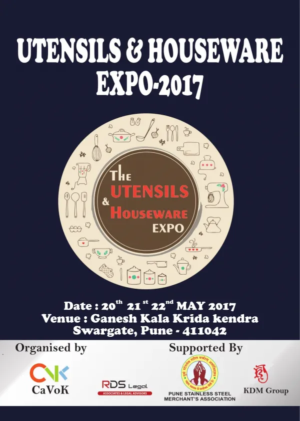 Utensils,Crockery Exhibition,Houseware Expo Pune,Mumbai,Gujarat,India 2017