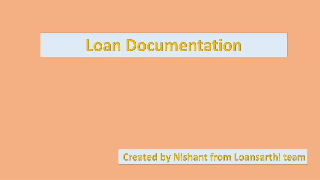 loan documentation