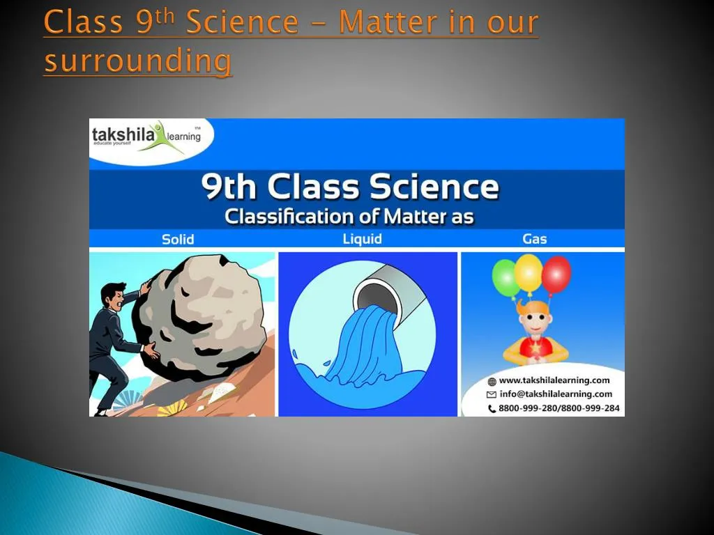 class 9 th science matter in our surrounding