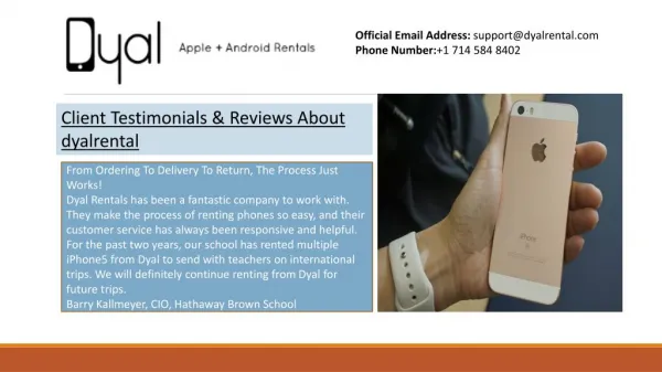 Client Testimonials & Reviews About dyalrental
