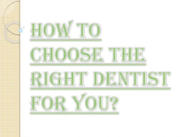 Choose the Right Dentist for You in New York