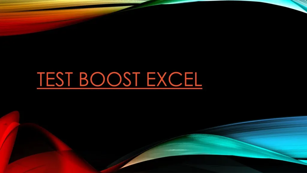 test boost excel
