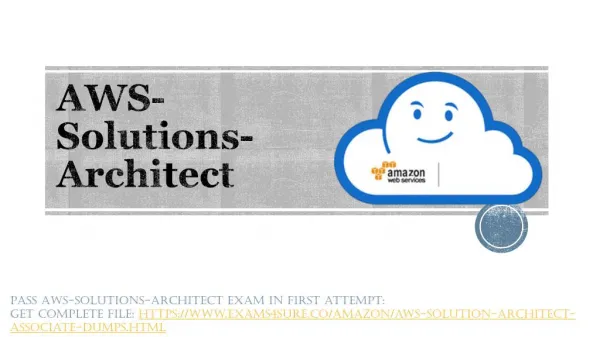 AWS Solution Architect Associate Dumps With 100% Passing Guarantee