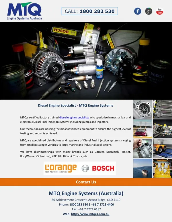 Diesel Engine Specialist - MTQ Engine Systems