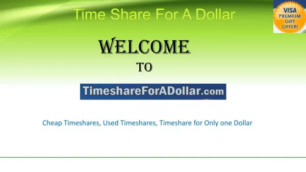 Timeshare For A Dollar | Free Timeshare | Cheap Timeshares
