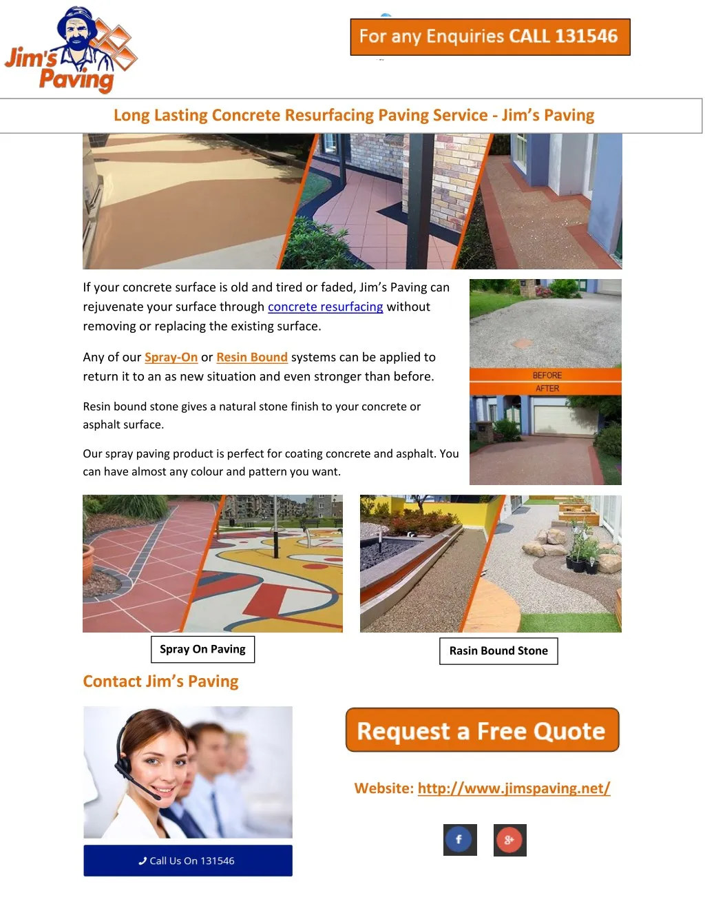 long lasting concrete resurfacing paving service