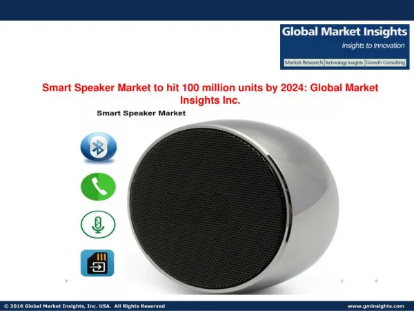 Smart Speaker Market Analysis, Innovation Trends and Current Business Trends by 2024