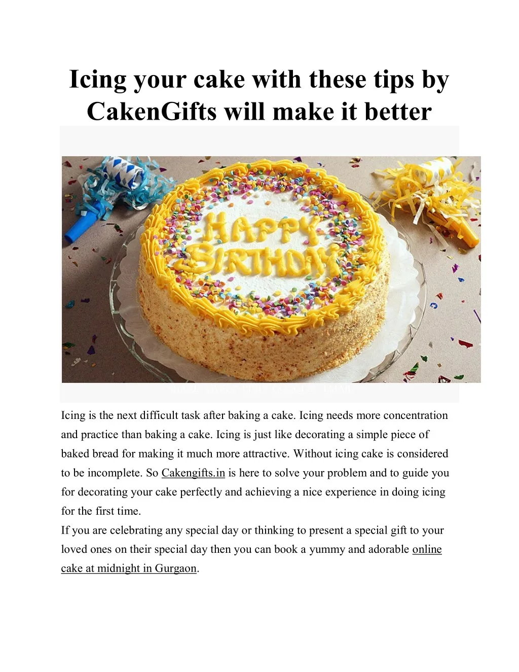 icing your cake with these tips by cakengifts