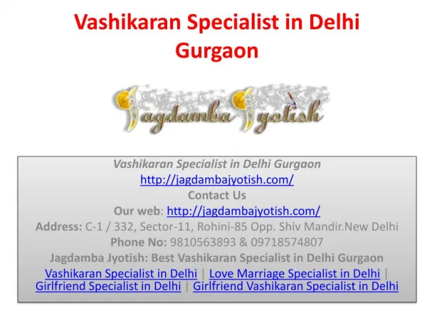 Vashikaran Specialist in Delhi Gurgaon