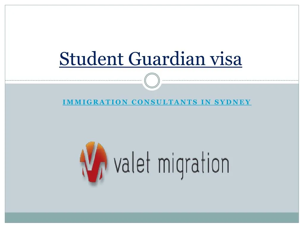 student guardian visa