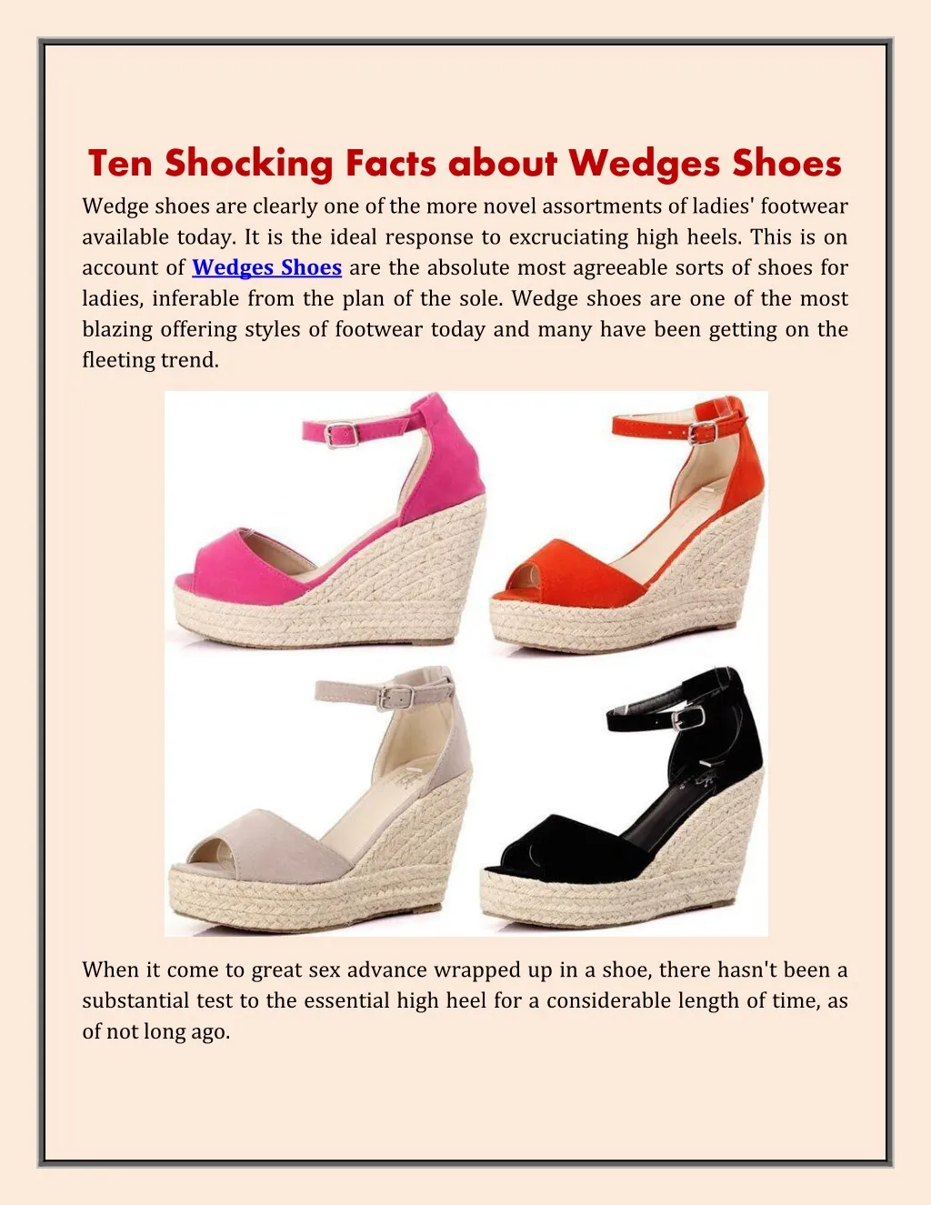 ten shocking facts about wedges shoes wedge shoes