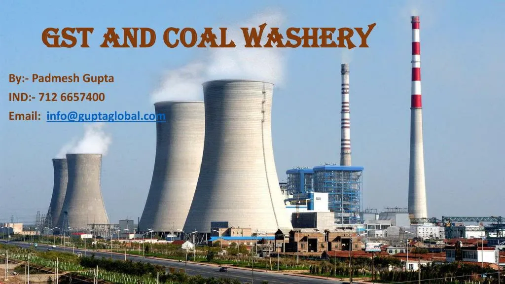 gst and coal washery