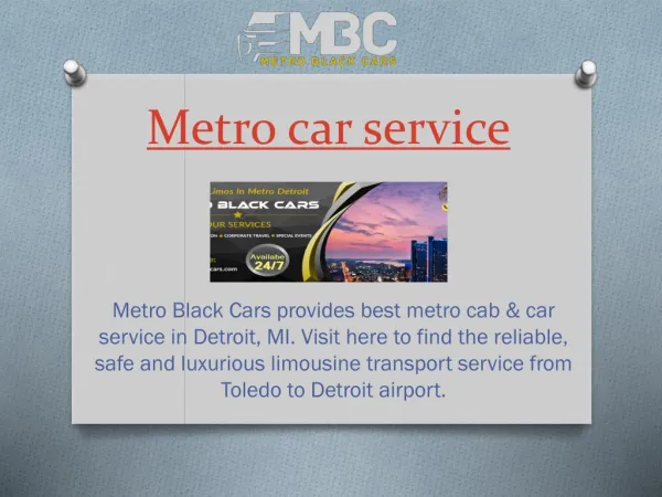 Luxury Metro Cars Detroit | Detroit Airport Limo Service