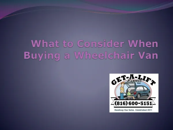 What to Consider When Buying a Wheelchair Van